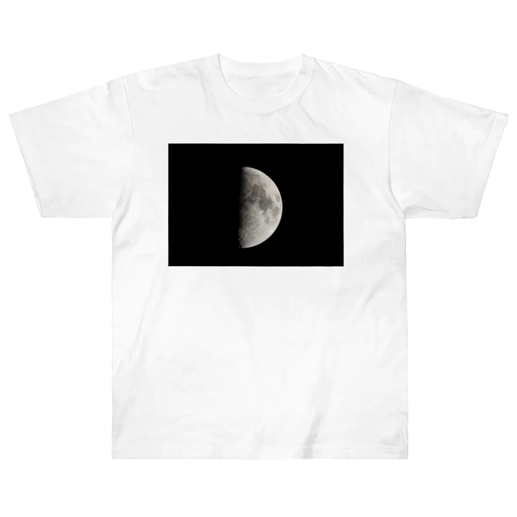 Photography Design  PDの上弦の月 ヘビーウェイトTシャツ