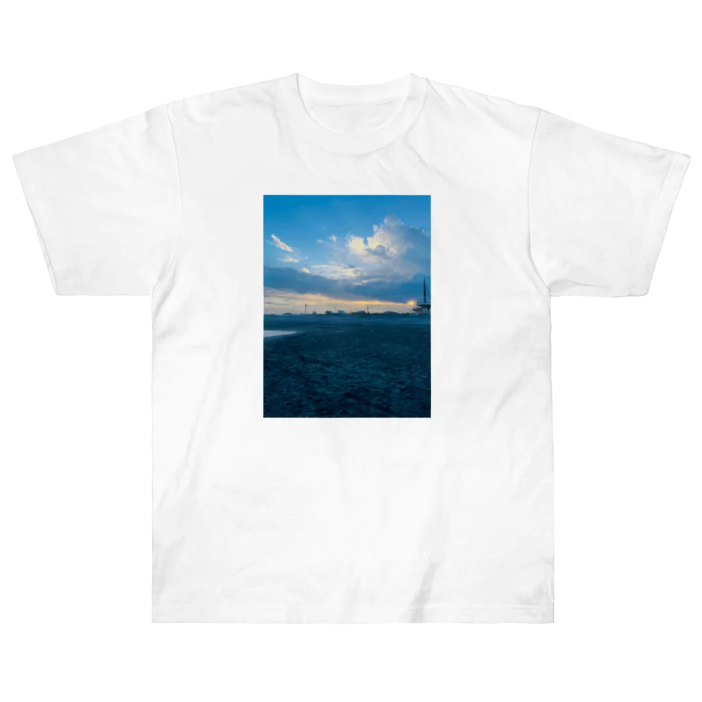 豊風本舗の九十九里浜　浜辺 Heavyweight T-Shirt