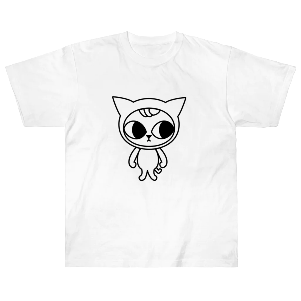 サニイサイド出版の幸運の鍵しっぽネコ　ココちゃん Heavyweight T-Shirt