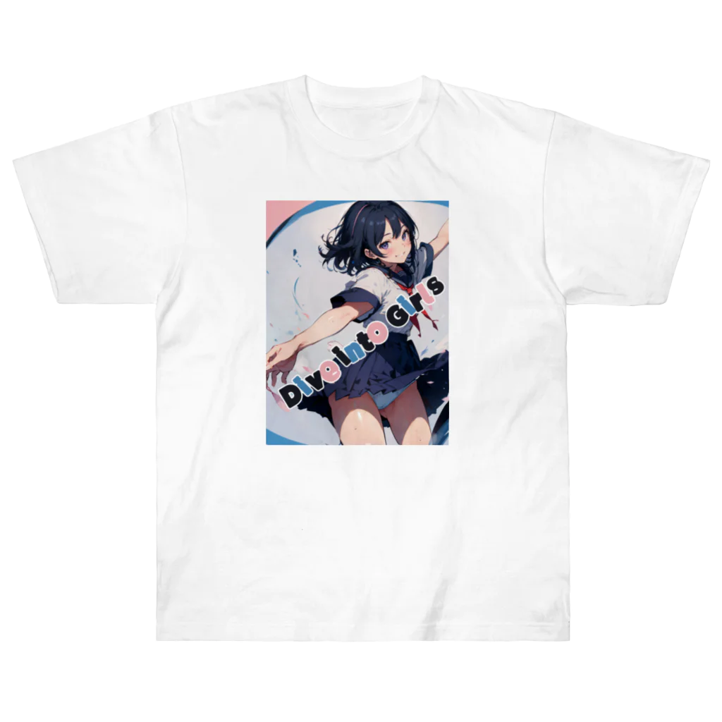 sugar01evilのDive into Girls #2 ヘビーウェイトTシャツ