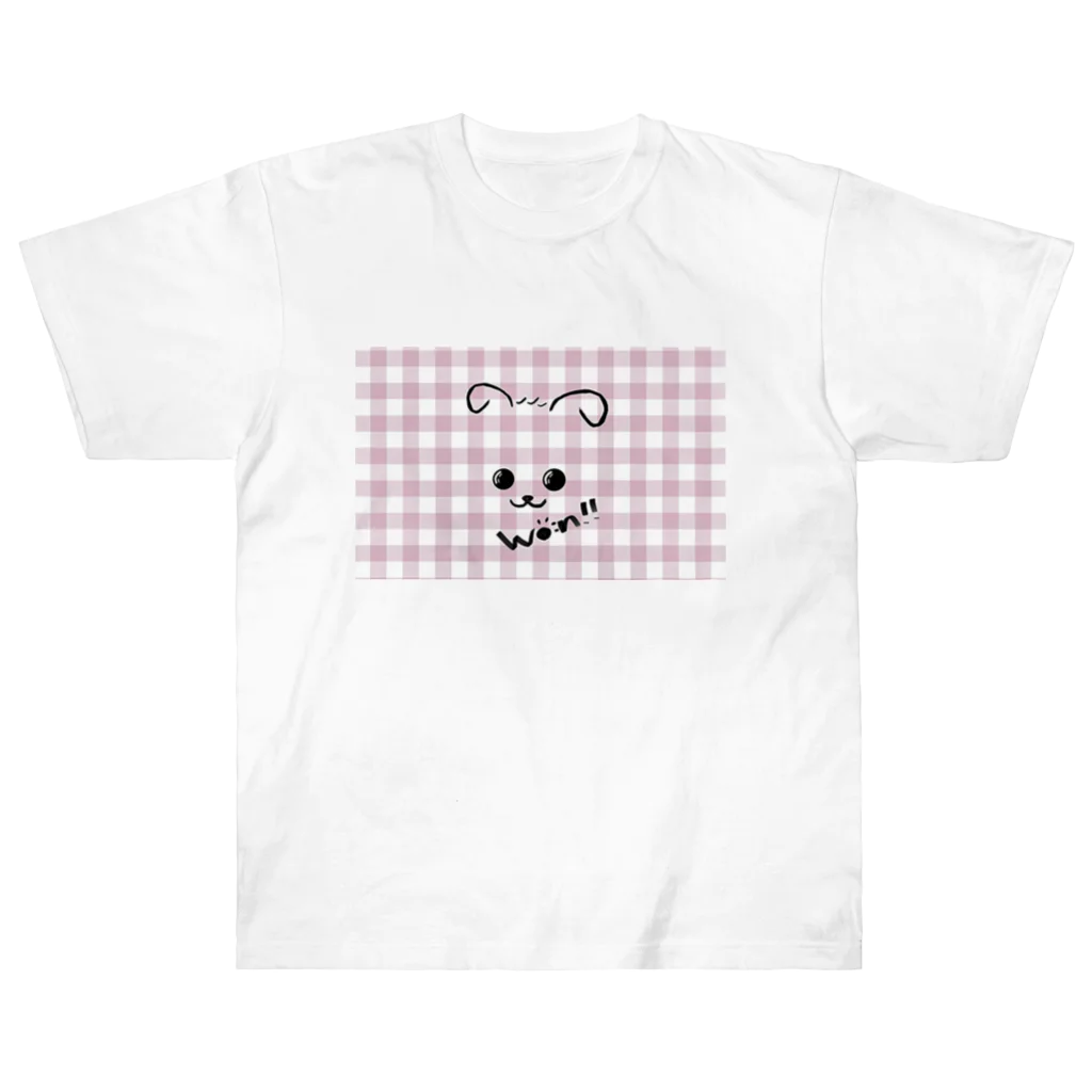 merongのわんこA♡ギンガム Heavyweight T-Shirt