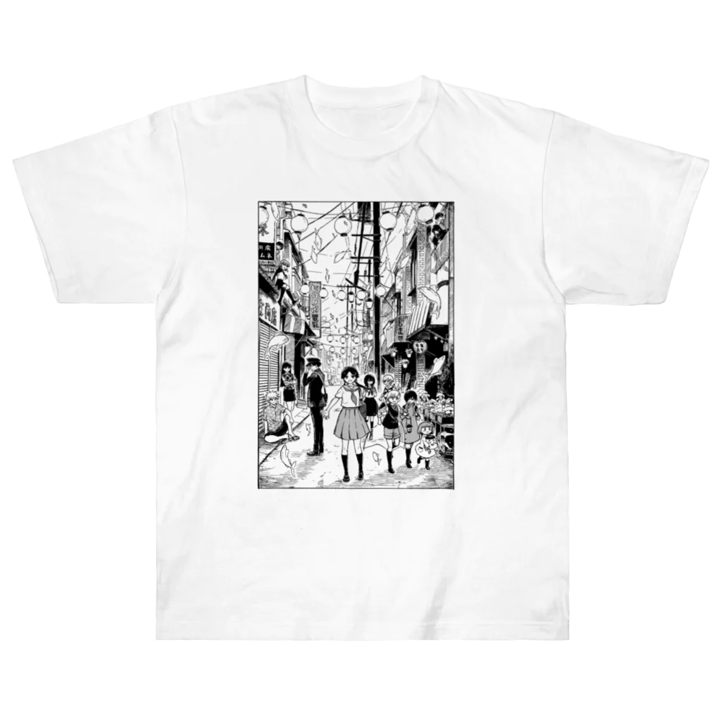 くらやみ横丁グッズ商店の宵町めめ画業10周年記念Tシャツ Heavyweight T-Shirt