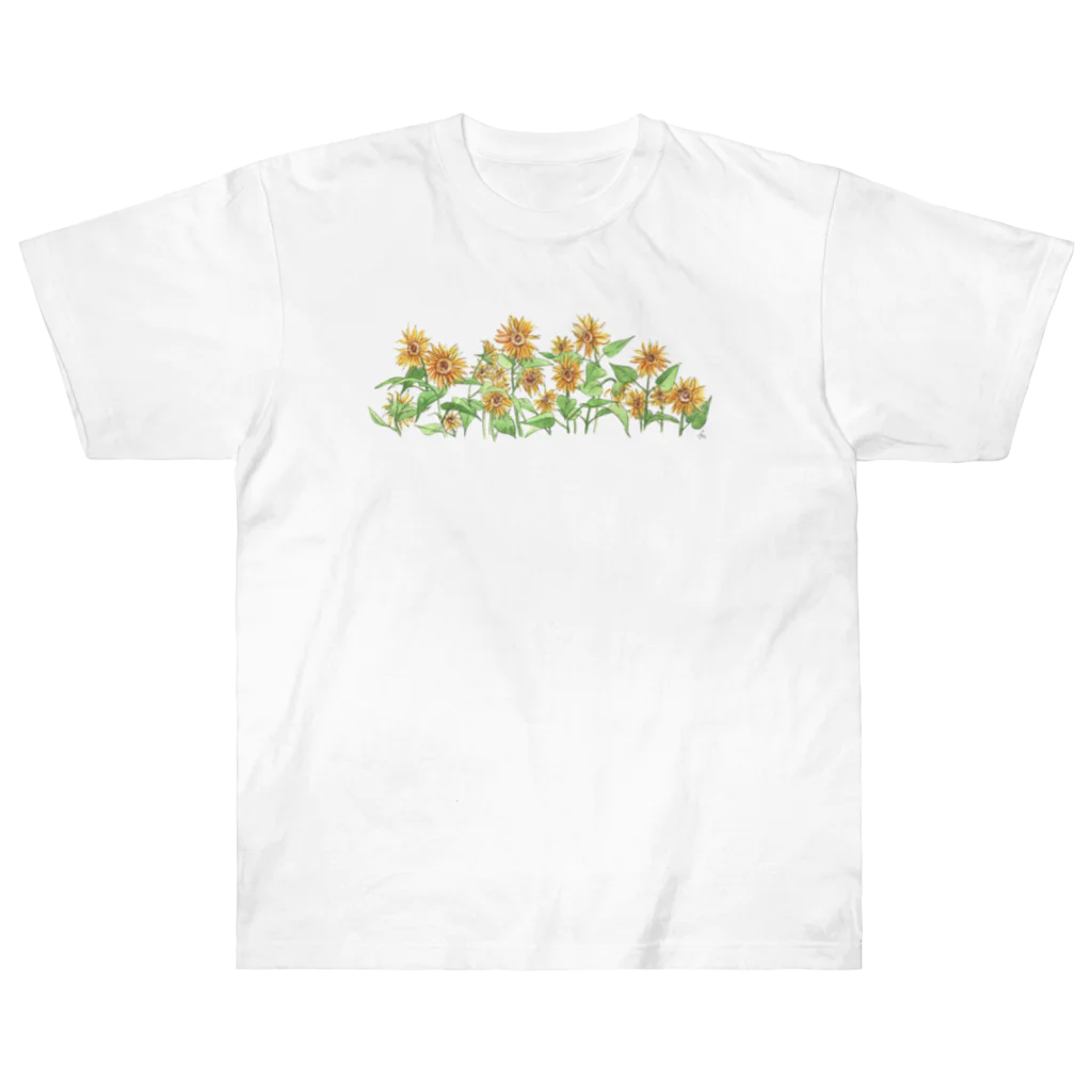 Shinanin 天使のイラストグッズの向日葵 Heavyweight T-Shirt