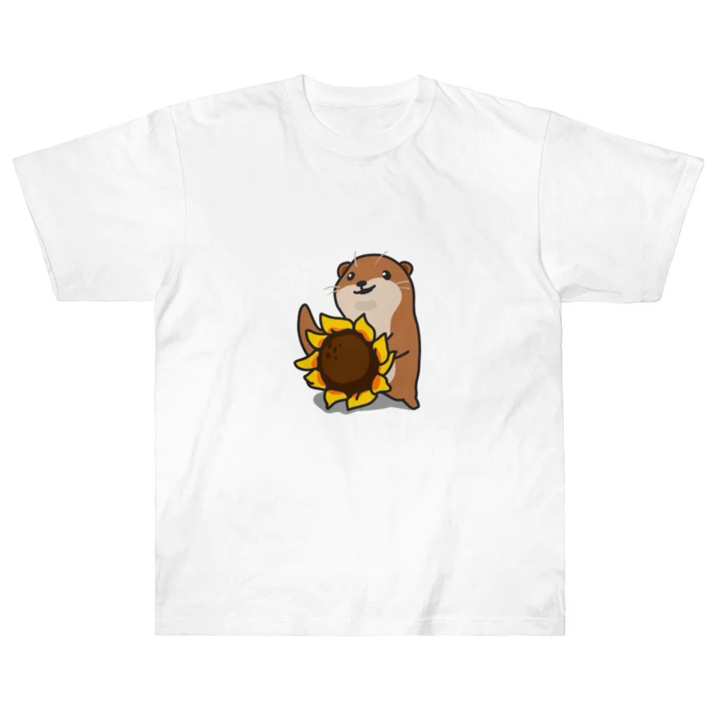 まんまるプップのカワウソ丸 Heavyweight T-Shirt