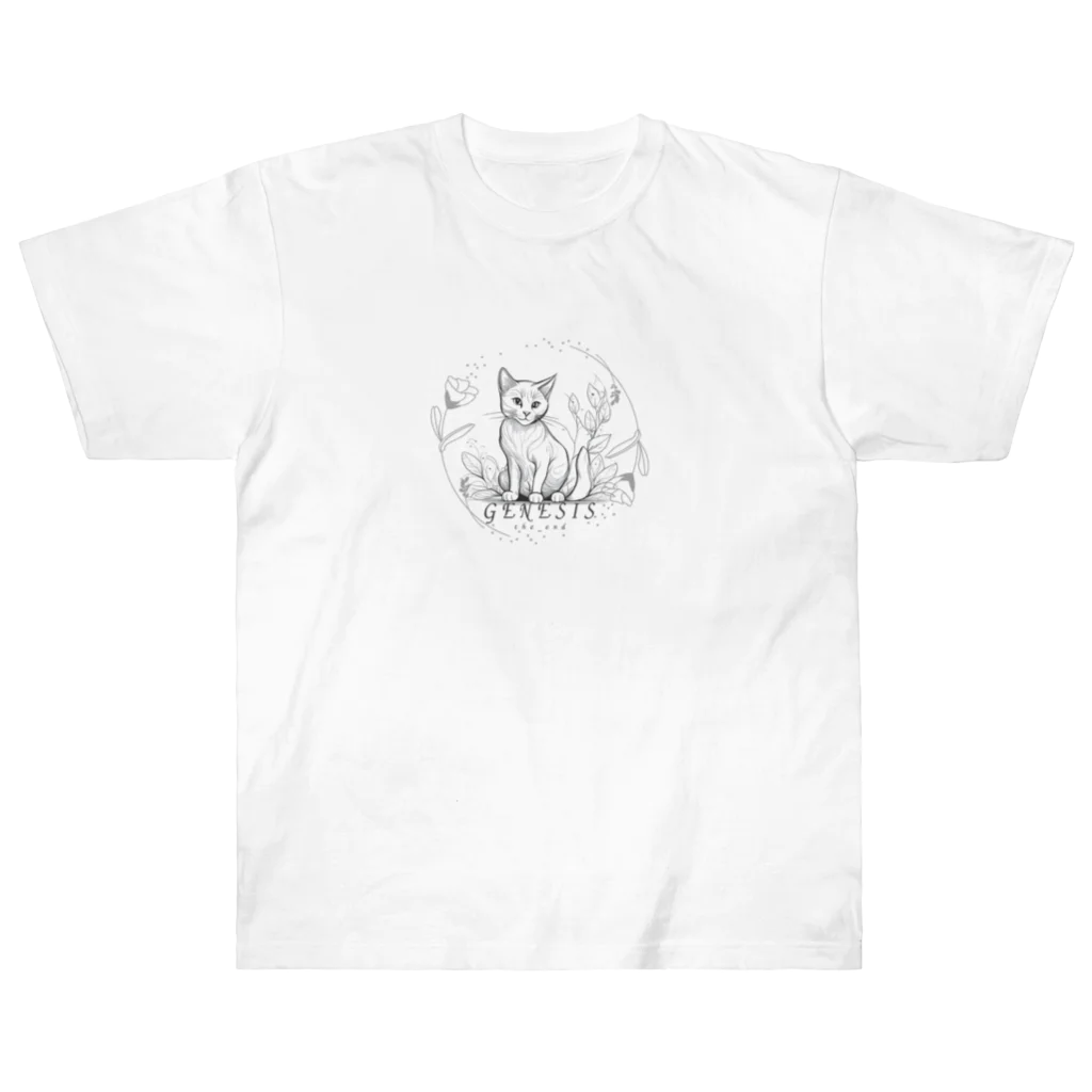 genesis_the_endのgenesis_cat Heavyweight T-Shirt