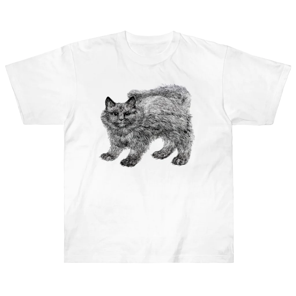 segasworksのふわふわの仔猫 ヘビーウェイトTシャツ