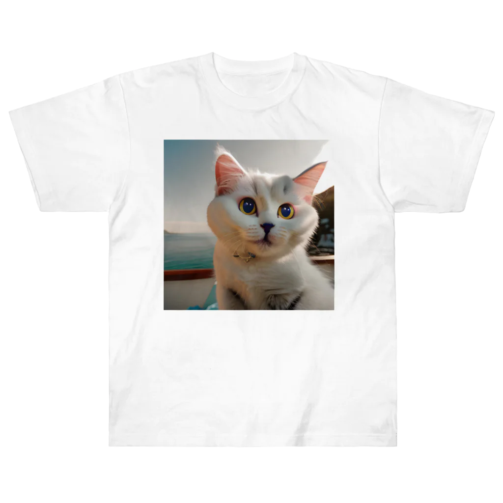 ちゅんきちショップの癒やしの子猫　イラストグッズ Heavyweight T-Shirt