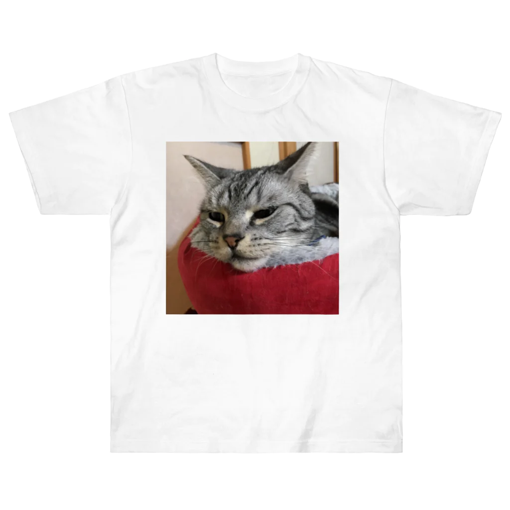 ねこノートのあごのせ寝 Heavyweight T-Shirt