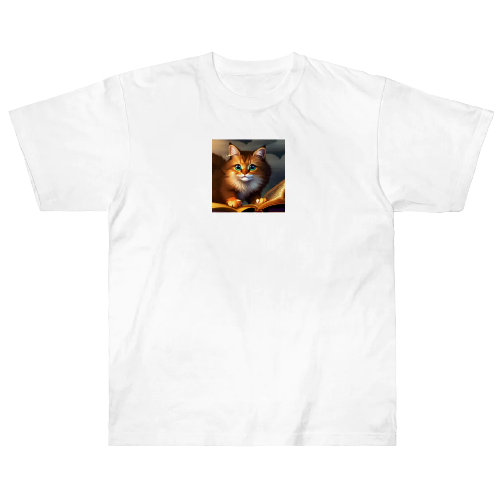 ゆるっと個性のかまって猫ちゃん Heavyweight T-Shirt