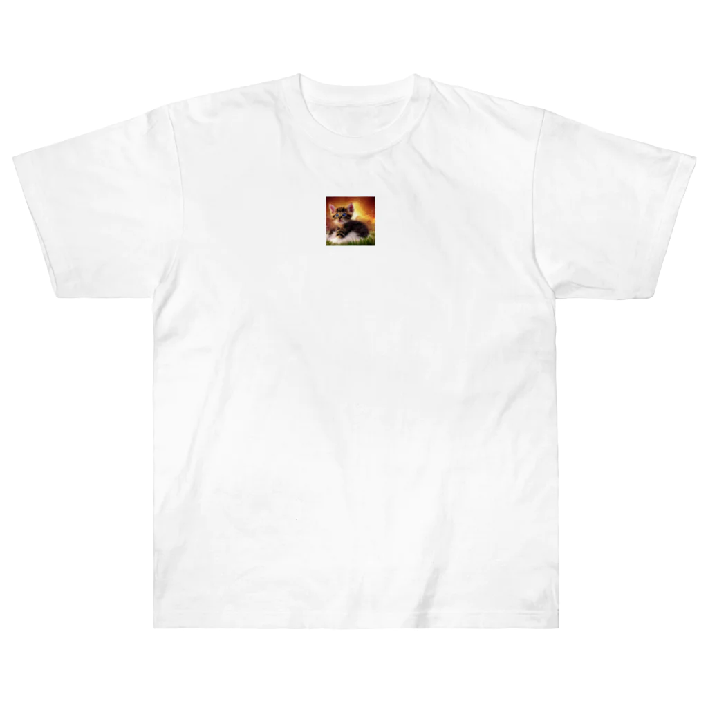 mrs-saleのふわふわ子猫コレクション Heavyweight T-Shirt