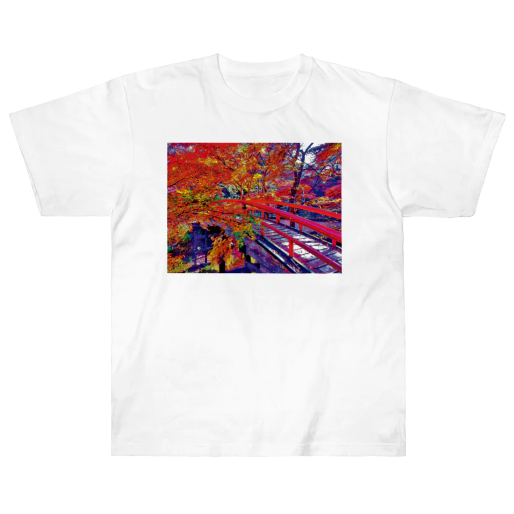 GALLERY misutawoの伊香保 河鹿橋の紅葉 Heavyweight T-Shirt