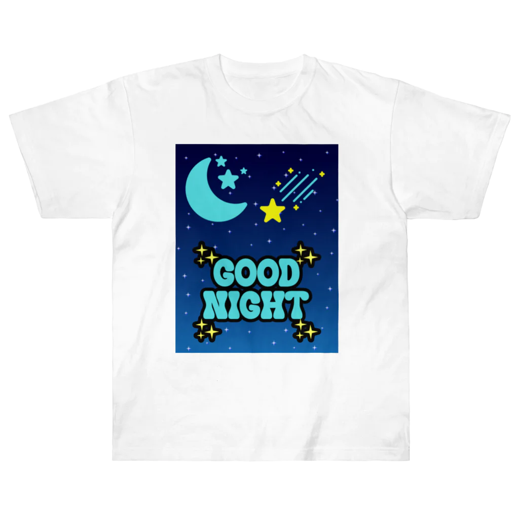 nene-cocoの夜空に広がる美しい星空 ヘビーウェイトTシャツ