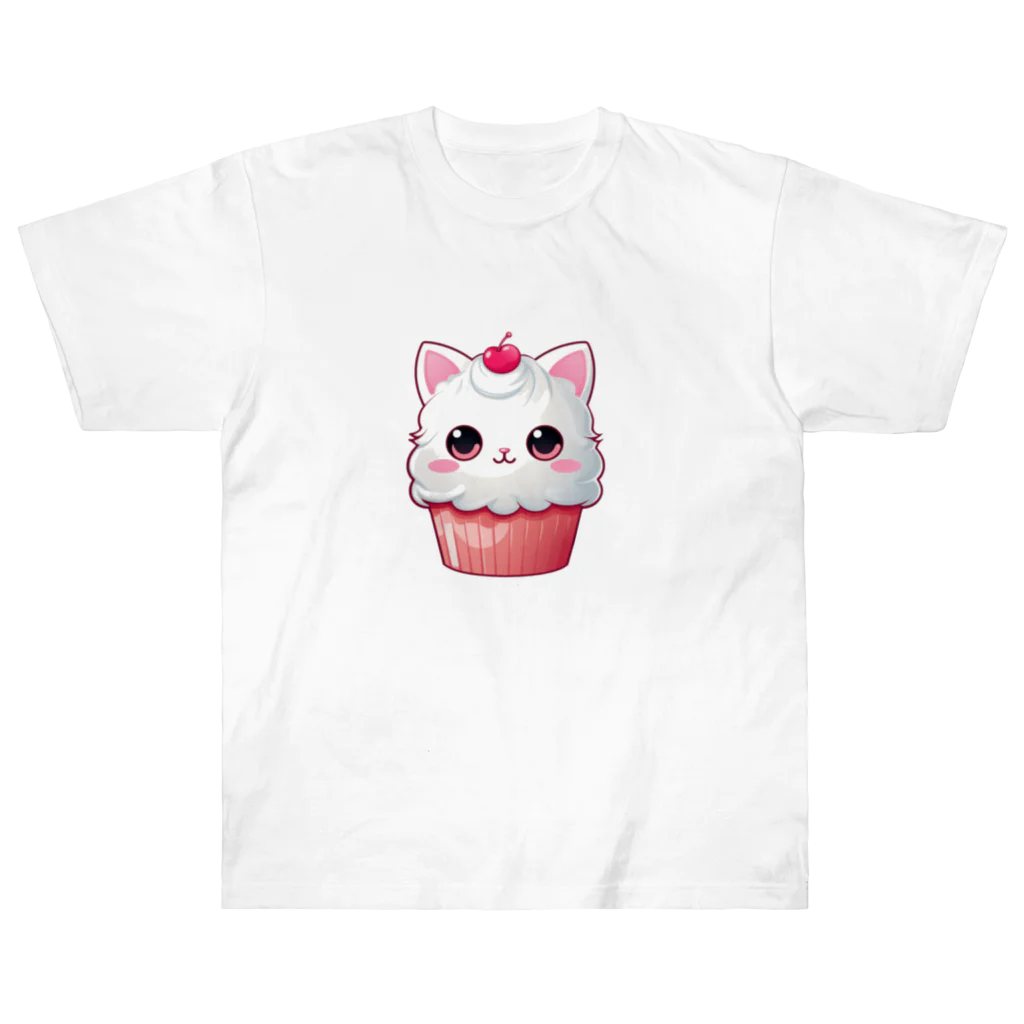 Vasetti_pressのカップケーキの猫ちゃん Heavyweight T-Shirt