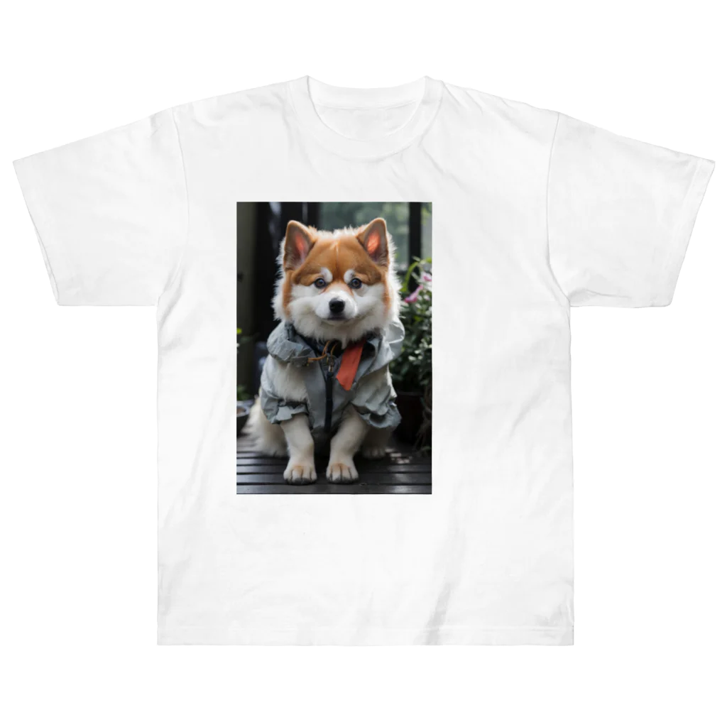 TATAKUKUのおしゃれな犬 ヘビーウェイトTシャツ