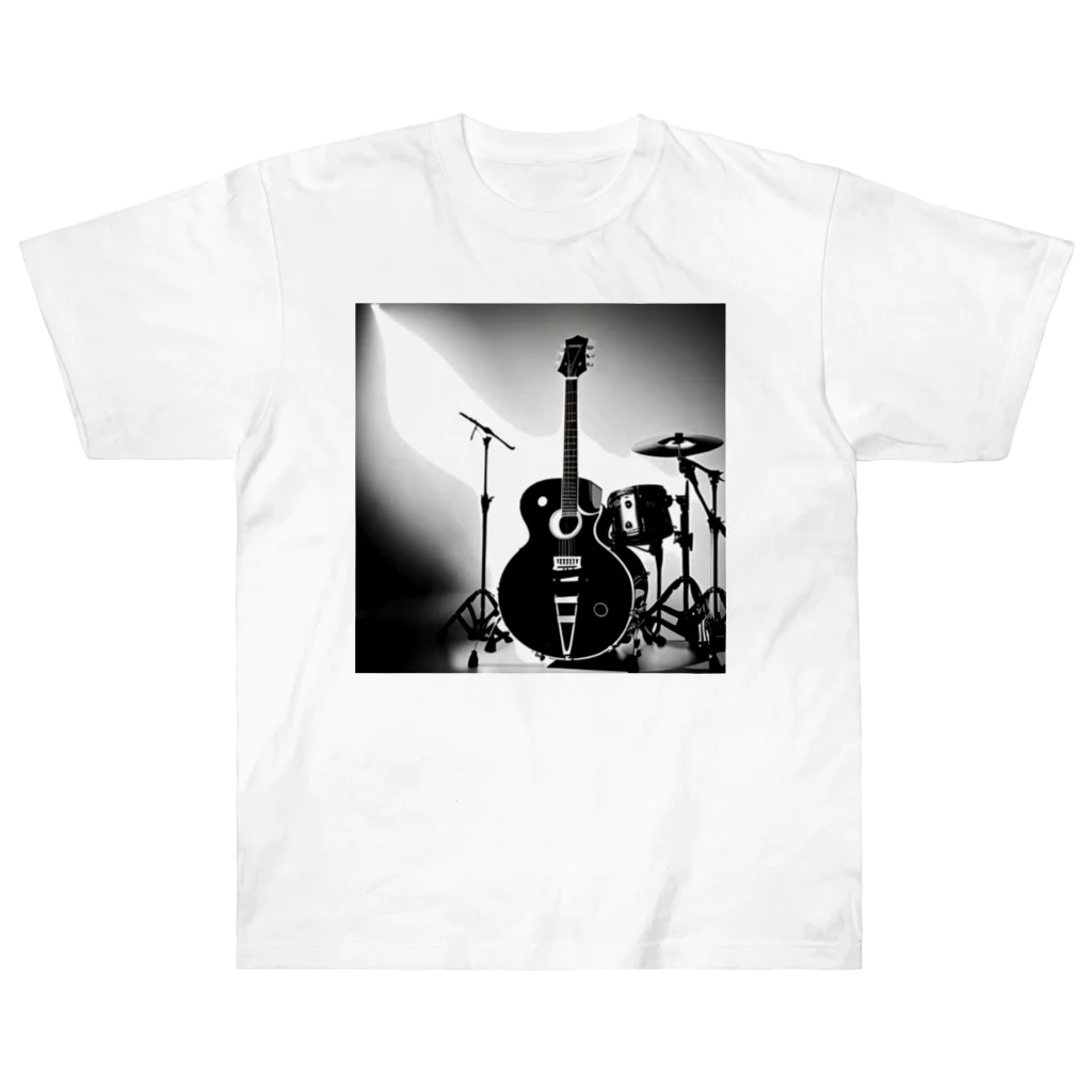 animaltennensuiの音楽の心・白黒で描かれた情熱の瞬間 Heavyweight T-Shirt