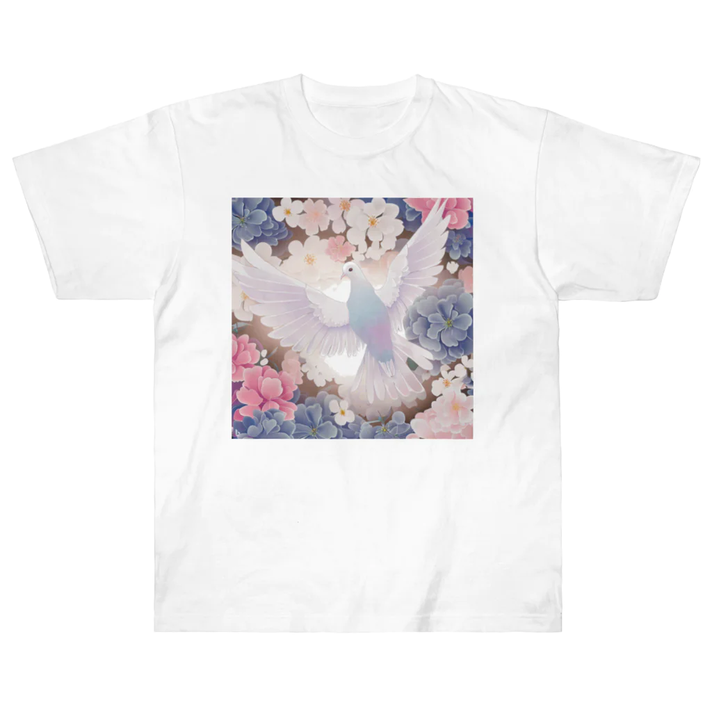 こりすまるの夢幻　鳩　善と美 Heavyweight T-Shirt