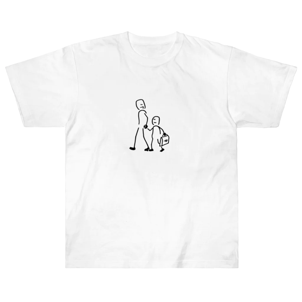 kopapaの親子手つなぎデートくん Heavyweight T-Shirt