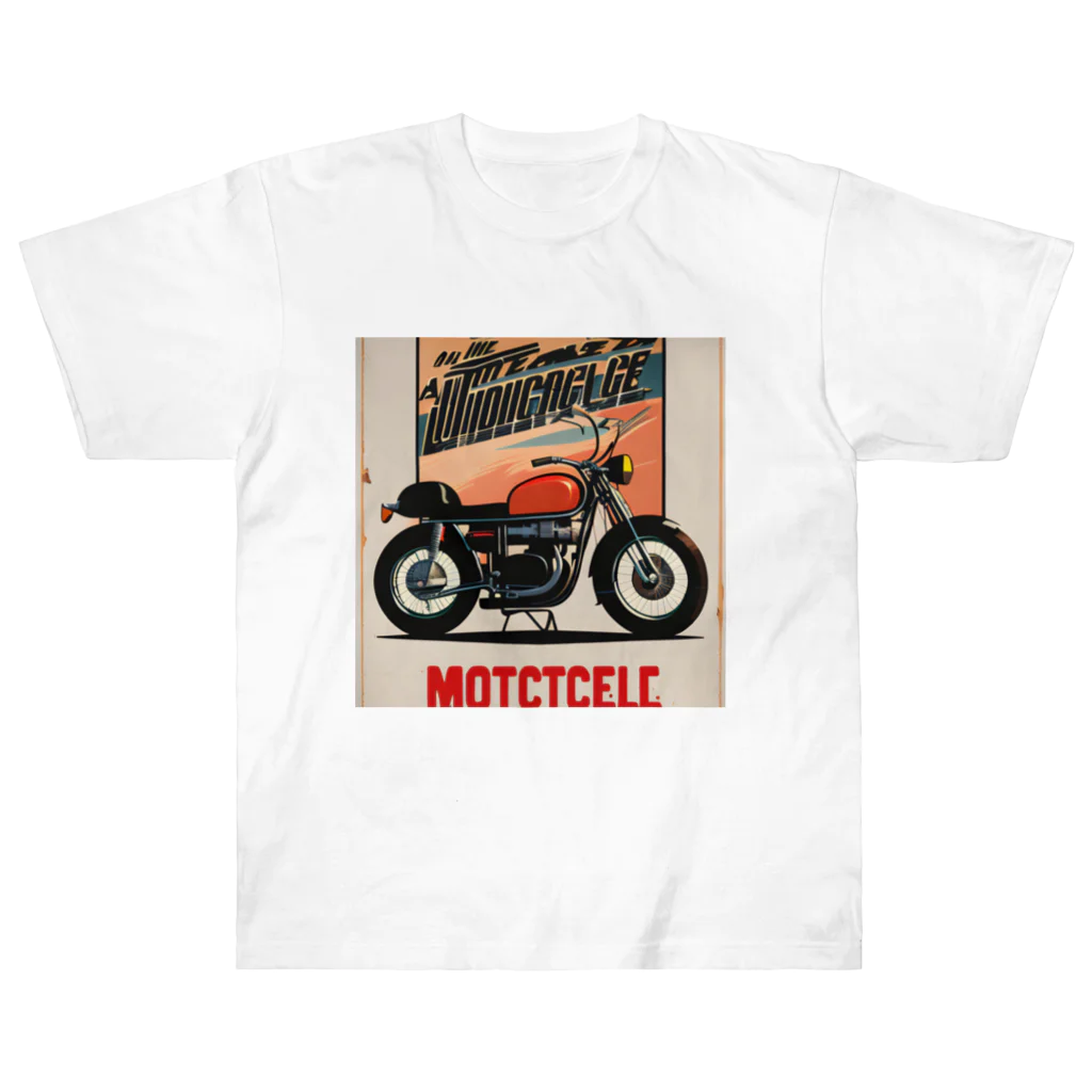 Jin12のレトロバイク ヘビーウェイトTシャツ