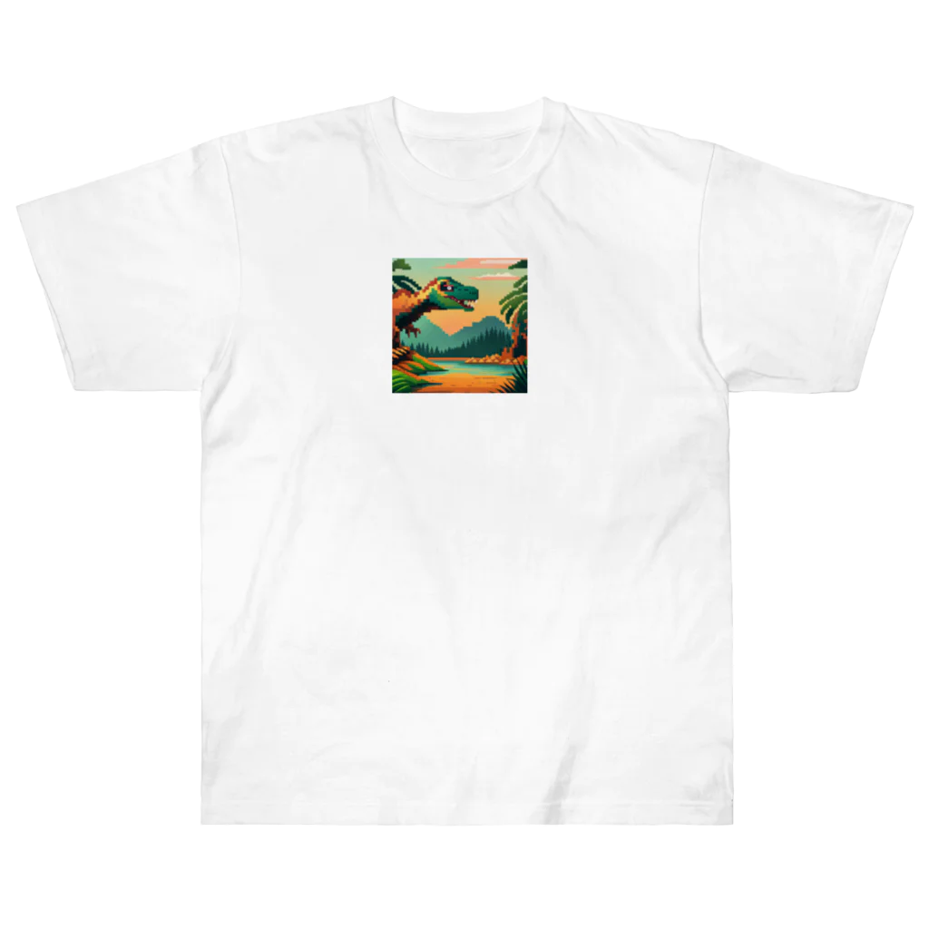 オカメインコのタロのドット絵ケティオサウルス ヘビーウェイトTシャツ