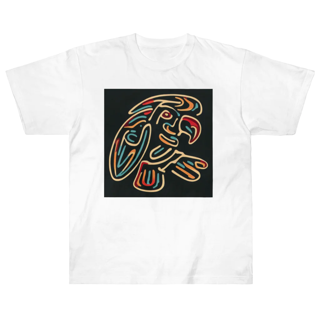 ikubohのナスカの地上絵「オウム」インスパイア02 Heavyweight T-Shirt