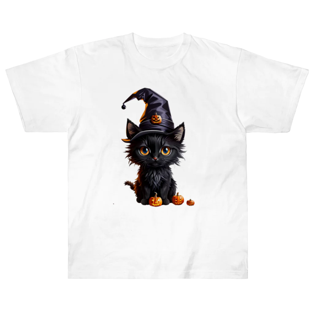 メガグッズの魔女っ子ねこ ヘビーウェイトTシャツ