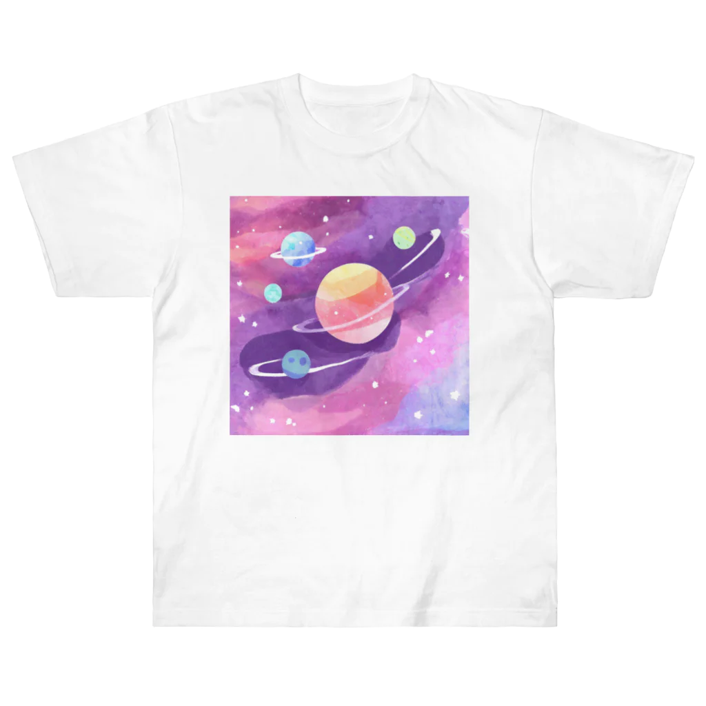 人生を笑いに変えるアートの宇宙のパワーを感じて Heavyweight T-Shirt