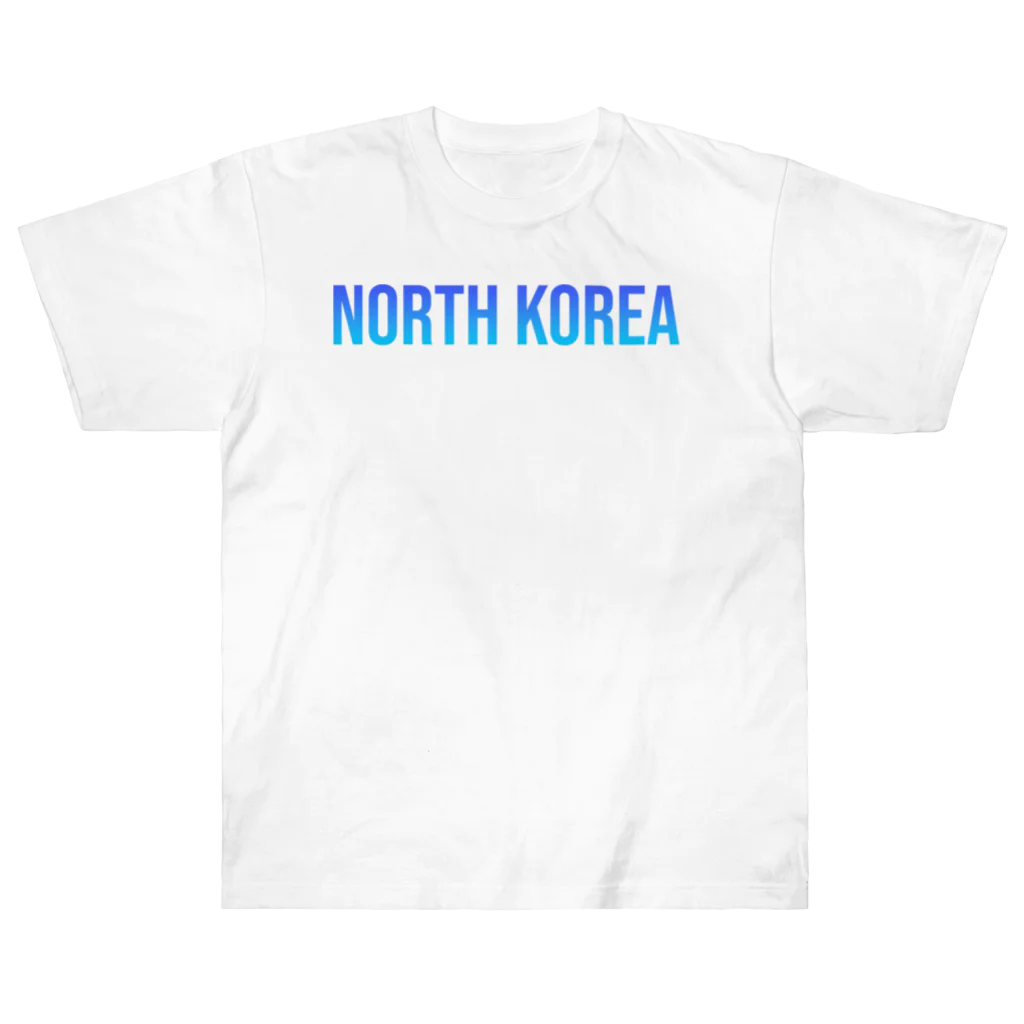 ON NOtEの北朝鮮 ロゴブルー ヘビーウェイトTシャツ