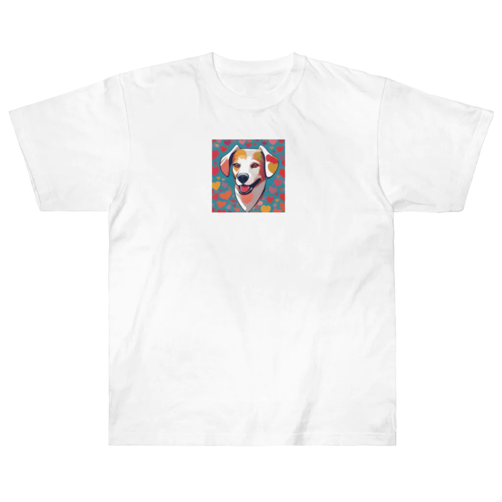 NYNANTのワンちゃん　ハート柄　 Heavyweight T-Shirt