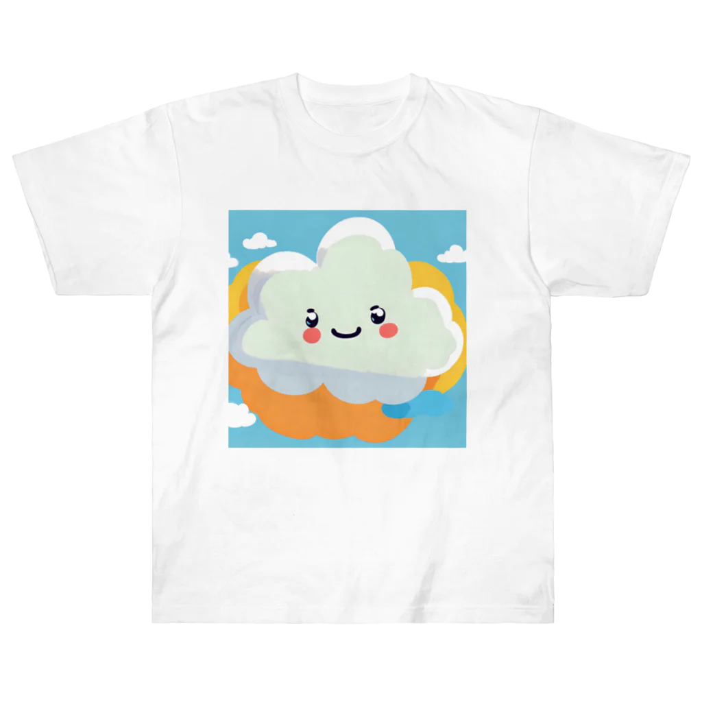 K-springの可愛い雲 ヘビーウェイトTシャツ