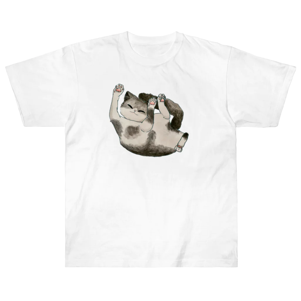 yukinokonokoの同じネコなら楽しむニャンニャン ヘビーウェイトTシャツ