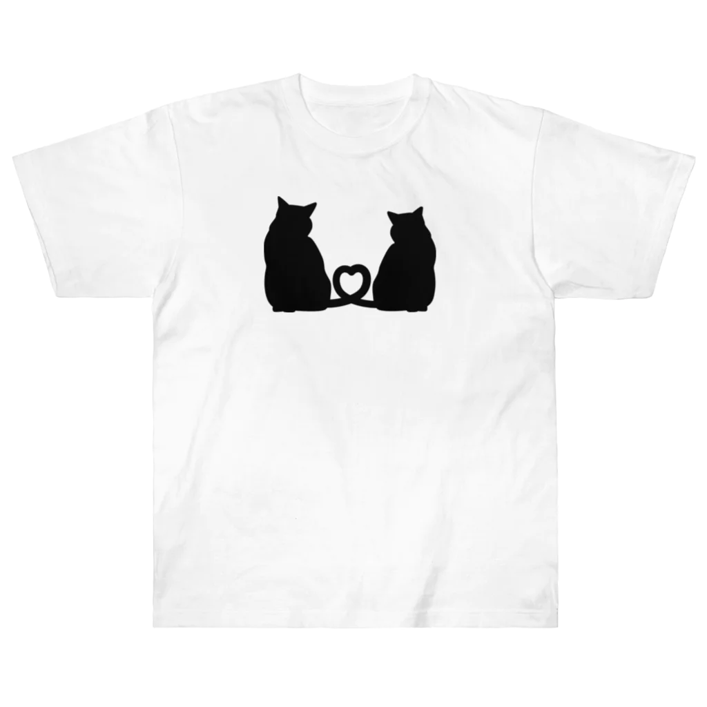 Drecome_Designの恋猫 ヘビーウェイトTシャツ