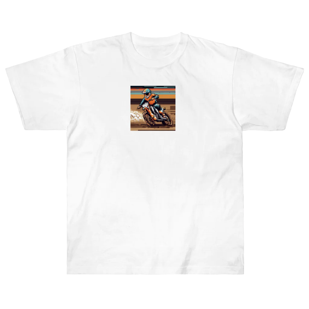 Momo-taのドット絵モトクロスバイク Heavyweight T-Shirt