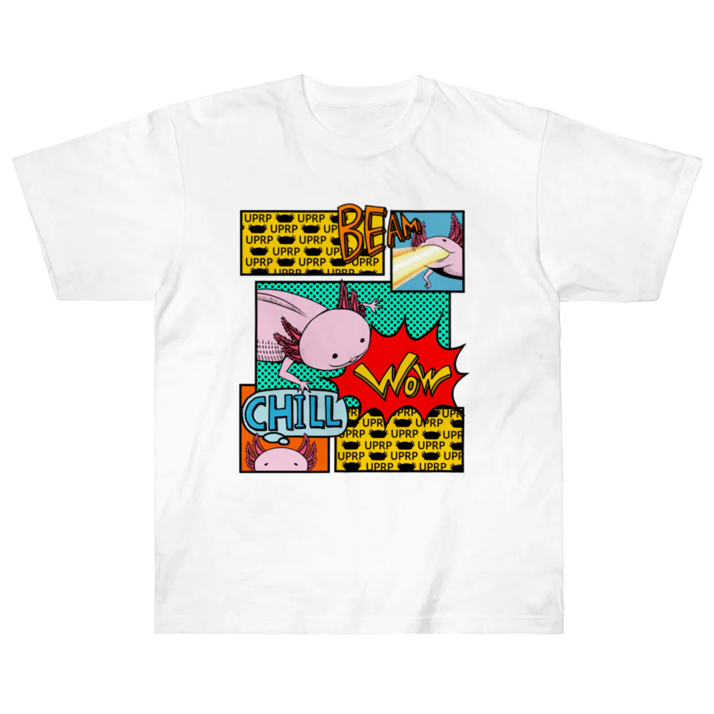 めいぷる工房メキシコサラマンダー支店のアメコミ風サラマンダー ヘビーウェイトTシャツ