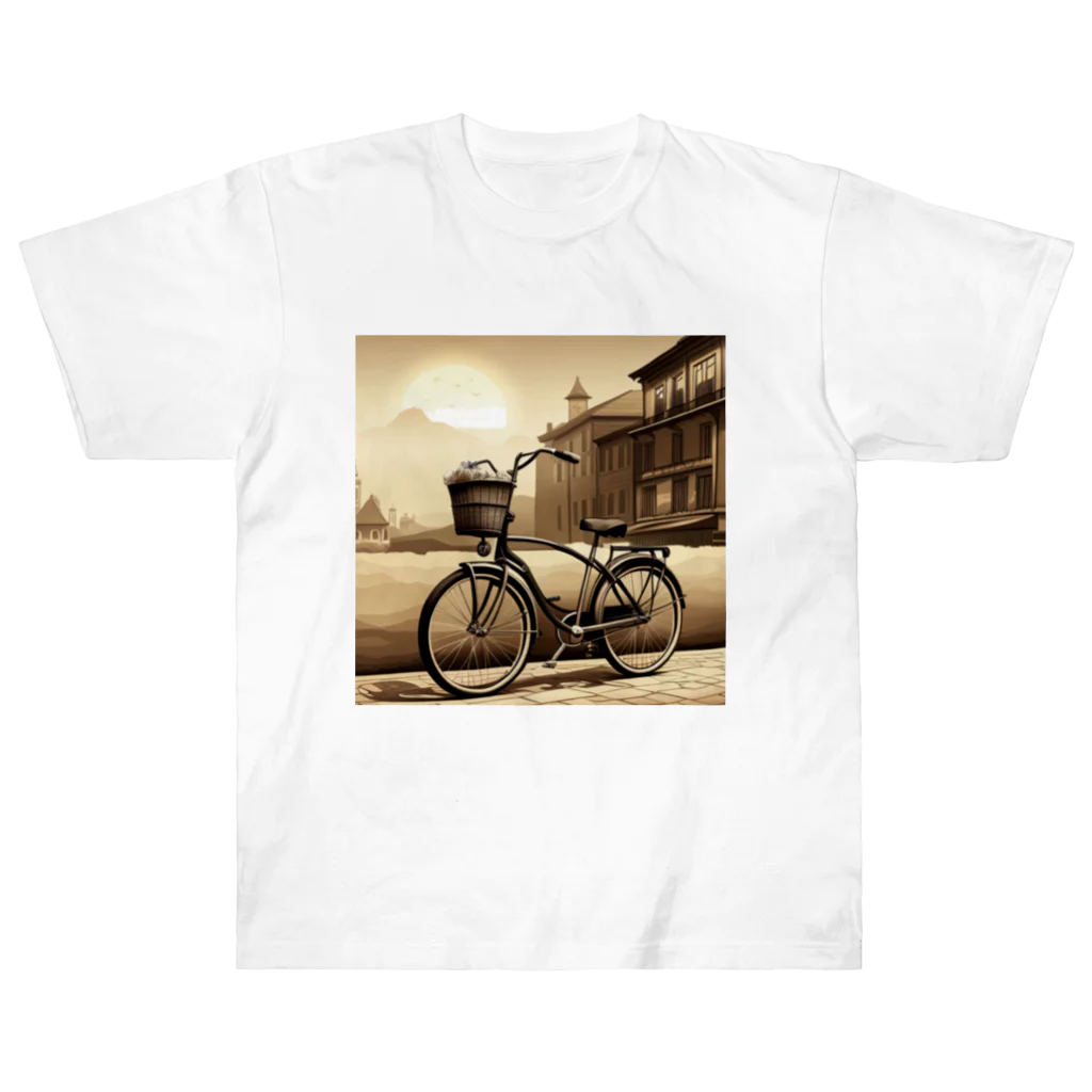 yusuke-kのレトロな自転車 Heavyweight T-Shirt