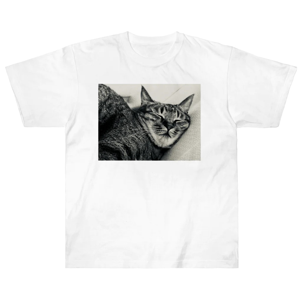 深夜の猫屋さんの深夜猫 Heavyweight T-Shirt