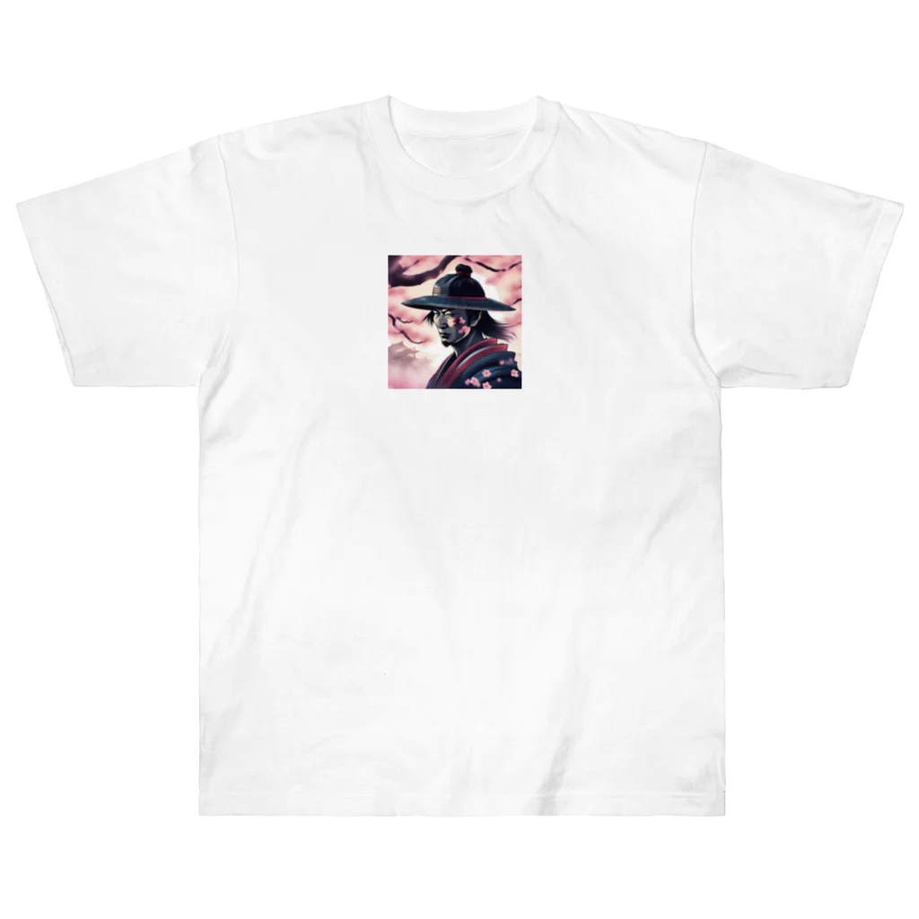 samurai-isの桜とサムライ Heavyweight T-Shirt