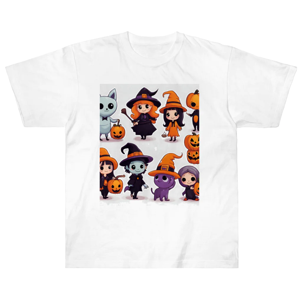 ワンダーワールド・ワンストップのたくさんのかわいいハローウィーンキャラクター② ヘビーウェイトTシャツ