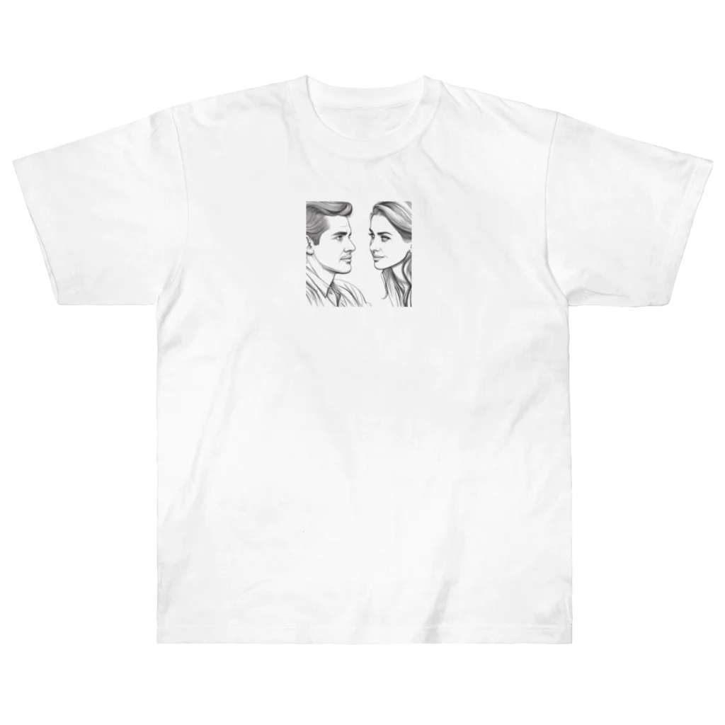 moribouの相手の話に耳を傾ける女性のアートグッズ Heavyweight T-Shirt