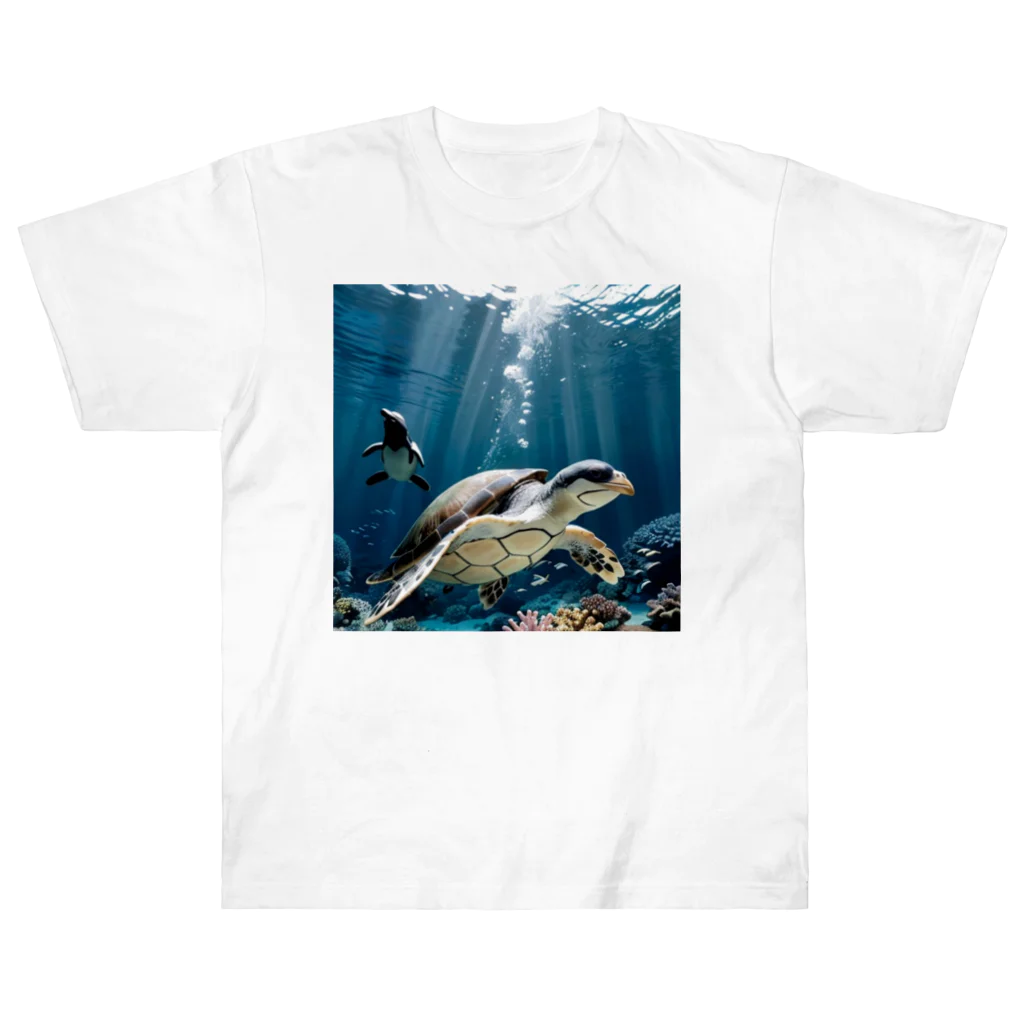 人魚の夢のペンガメ2 ヘビーウェイトTシャツ