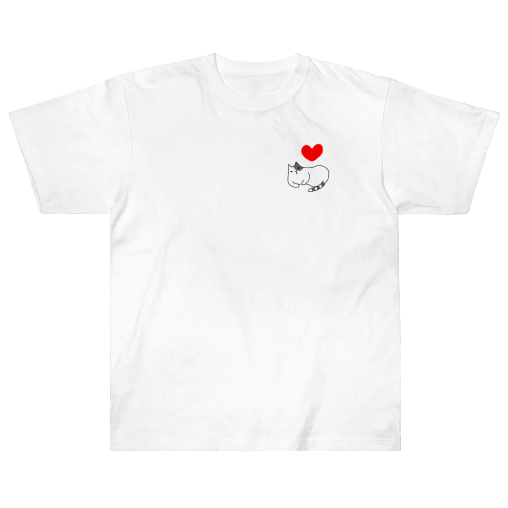 ３２１６のl  love ねこ Heavyweight T-Shirt