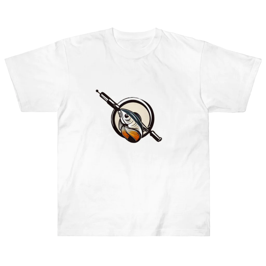 黒猫くんのラブフィッシング Heavyweight T-Shirt