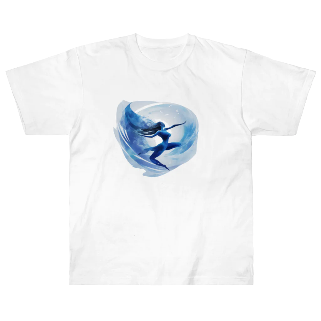 YASU1の踊る水の妖精 ヘビーウェイトTシャツ