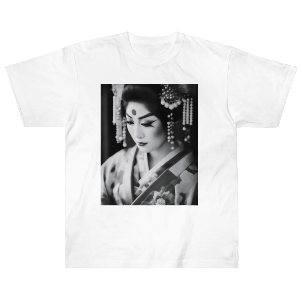 wawomotsuのJapanese Courtesan Bloom Tee ”Geisha” Heavyweight T-Shirt