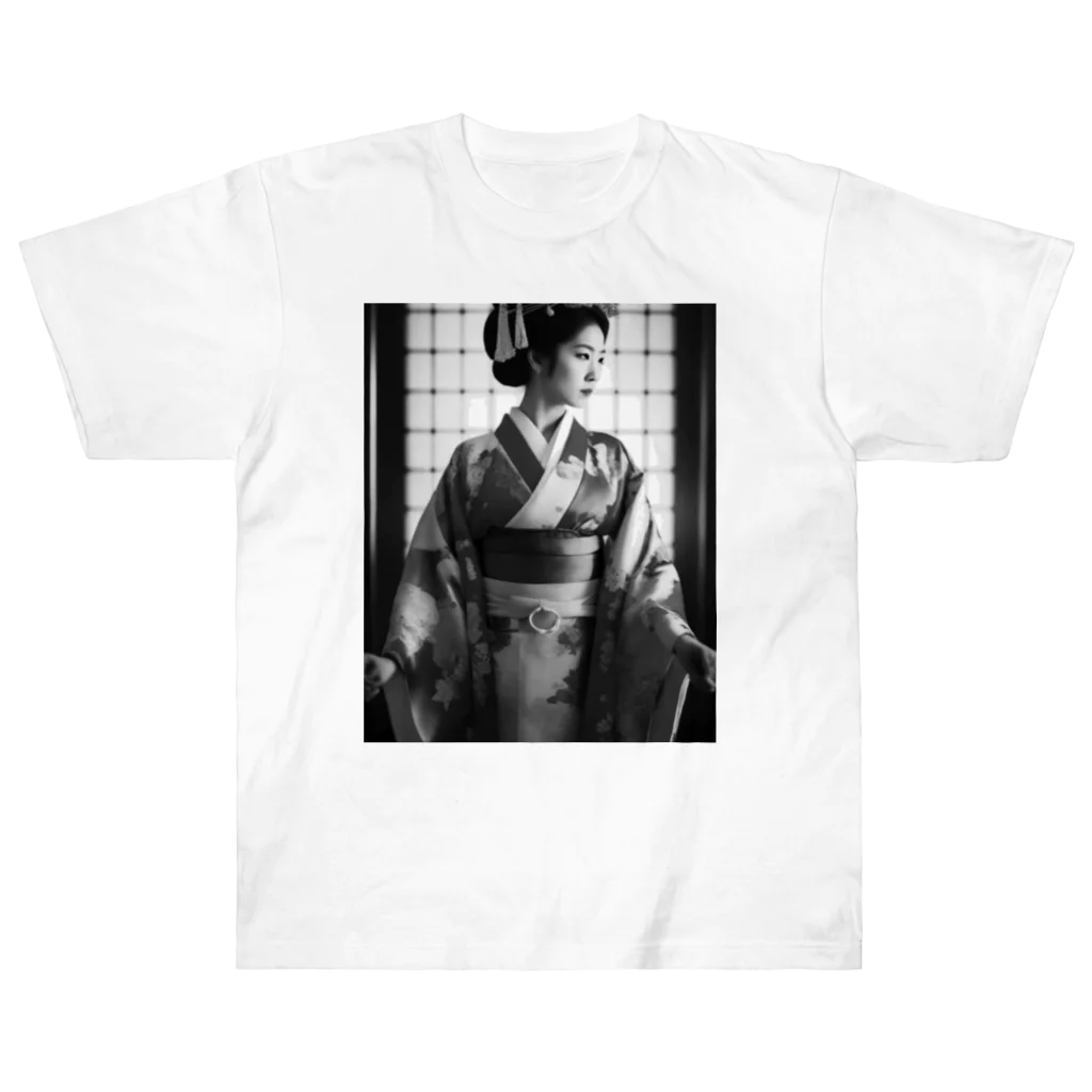 wawomotsuのJapanese Courtesan Bloom Tee ”Geisha” Heavyweight T-Shirt