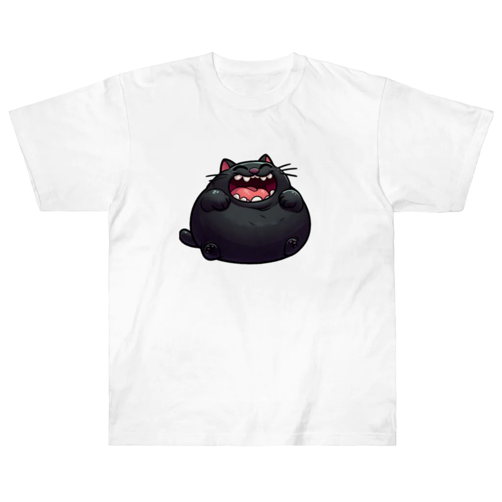 にゃんたれのふとっちょ笑猫プラッシュ ヘビーウェイトTシャツ