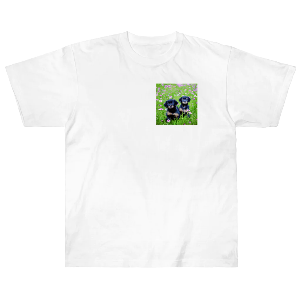 Mami HEXANFTのコスモス畑の癒し Heavyweight T-Shirt