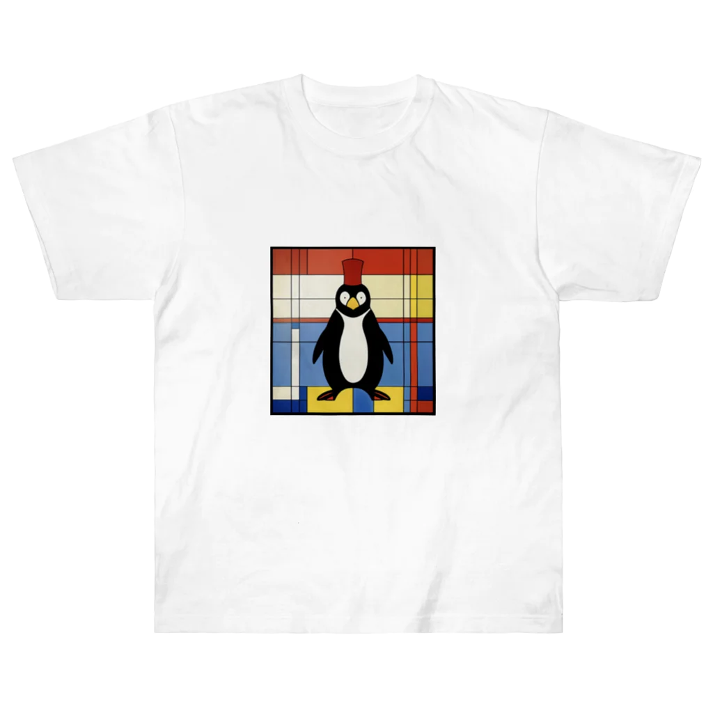 ペンギンの散歩屋のペンギンの散歩 Heavyweight T-Shirt