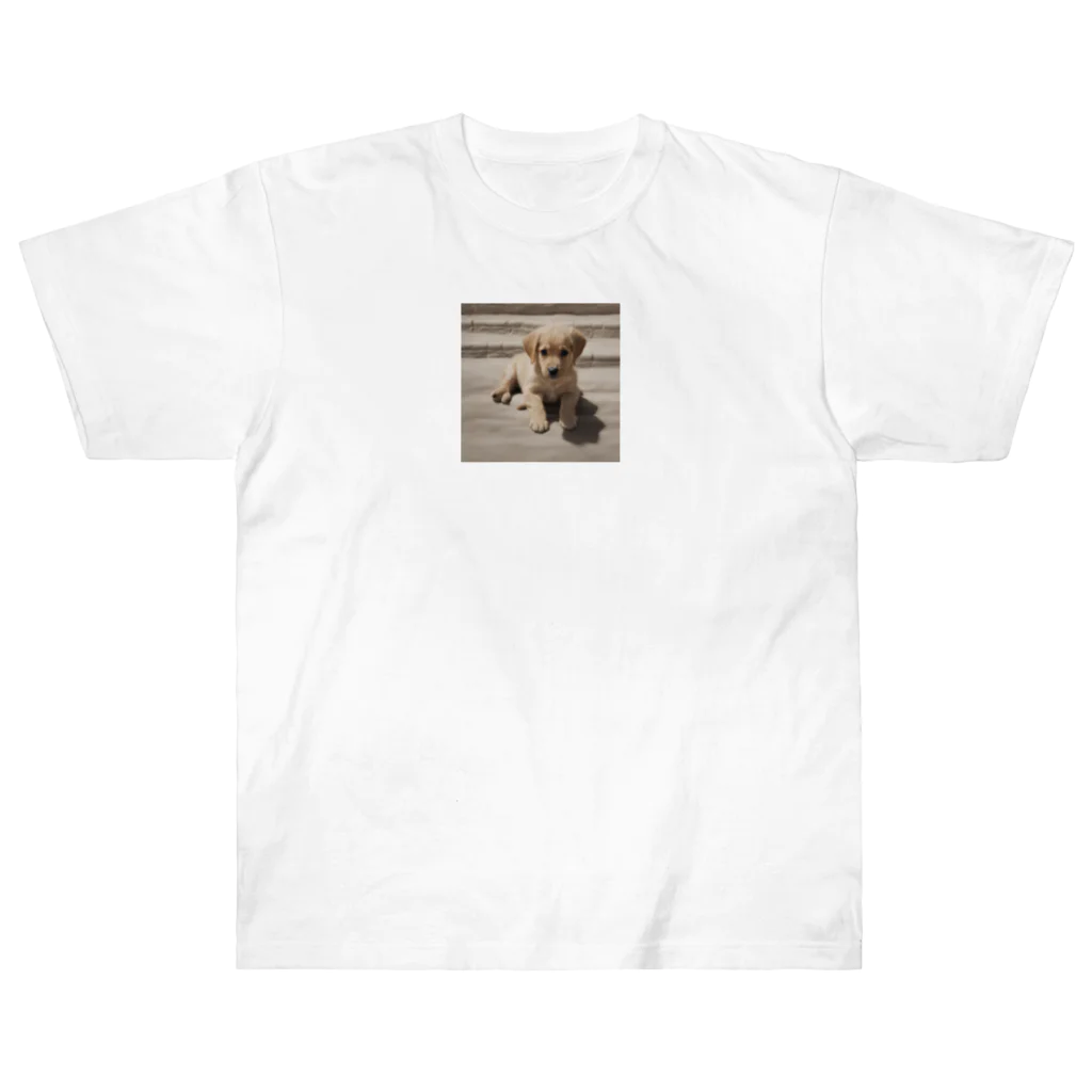 那須野グッズのかわいい仔犬のグッズ Heavyweight T-Shirt
