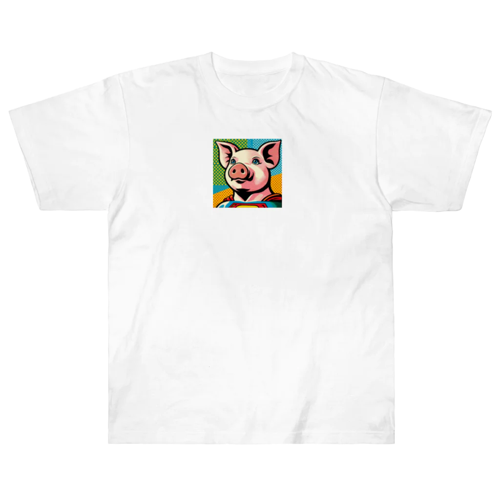 8bitのpig Heavyweight T-Shirt