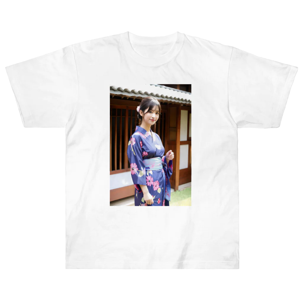 AmeJapanのai美女×浴衣 ヘビーウェイトTシャツ